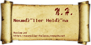 Neumüller Heléna névjegykártya